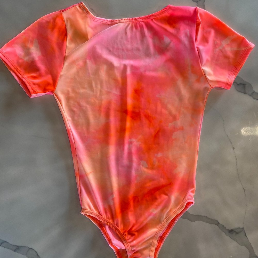 iHeartRaves Tie Dye Thong Bodysuit - Size S